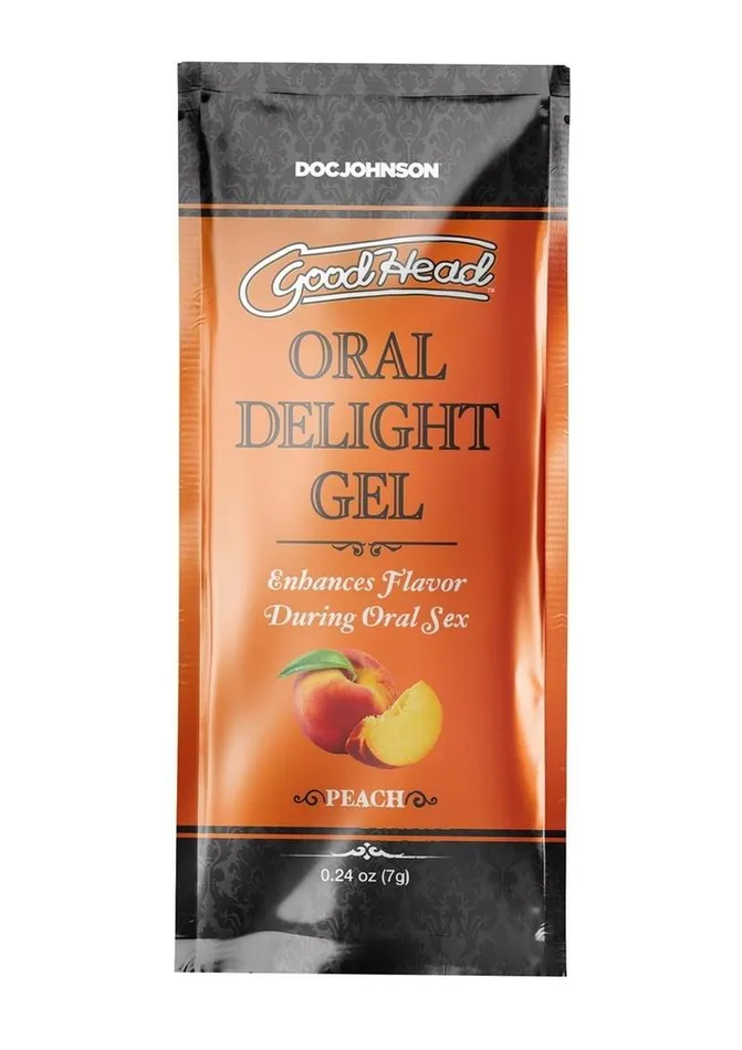 GoodHead Enhancers Goodhead Oral Delight Gel 24oz Bulk 48 Pieces Peach