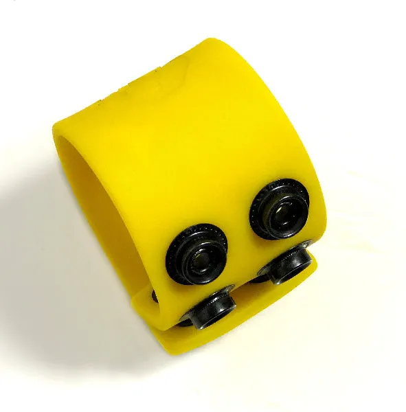 Rascal Male Sex Toys Boneyard 15inch Silicone Ball Strap 3 Snap Yellow