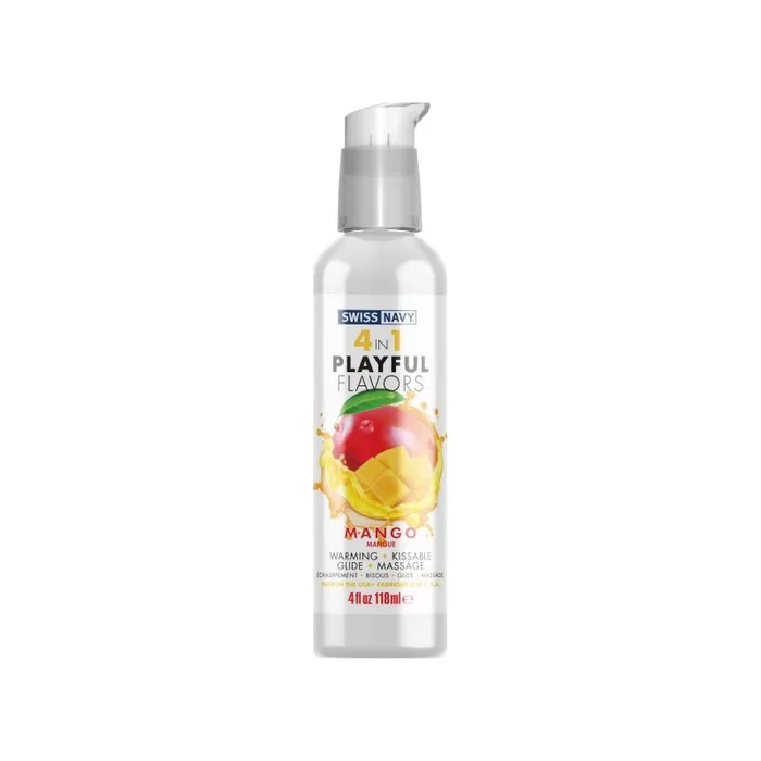 Swiss Navy Playful Flavours 4 In 1 Mango 4oz118ml Female Sex Toys