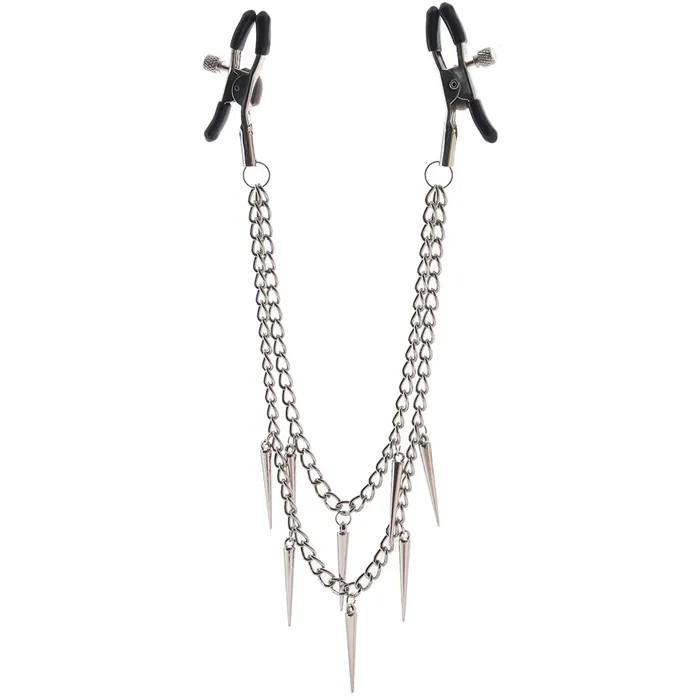 XR Brands Dildos Master Series Daggers Double Chain Nipple Clamps