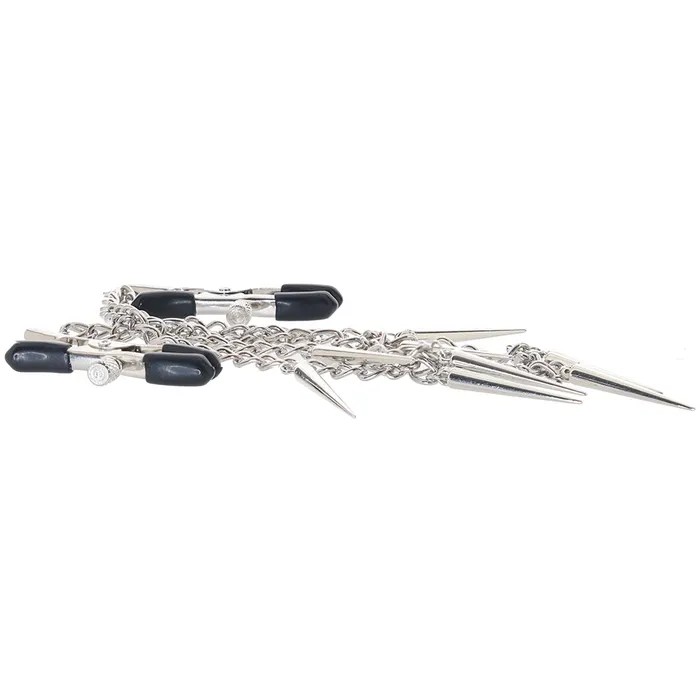 XR Brands Dildos Master Series Daggers Double Chain Nipple Clamps