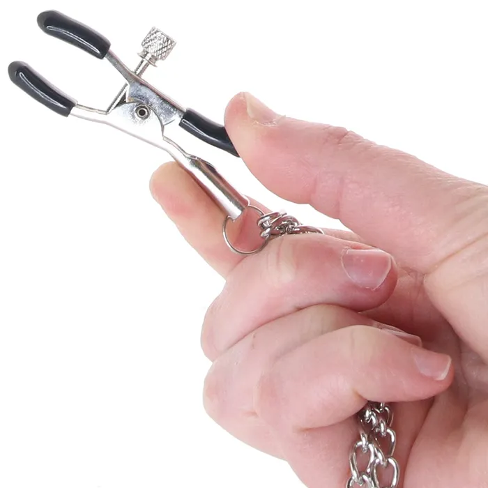 XR Brands Dildos Master Series Daggers Double Chain Nipple Clamps