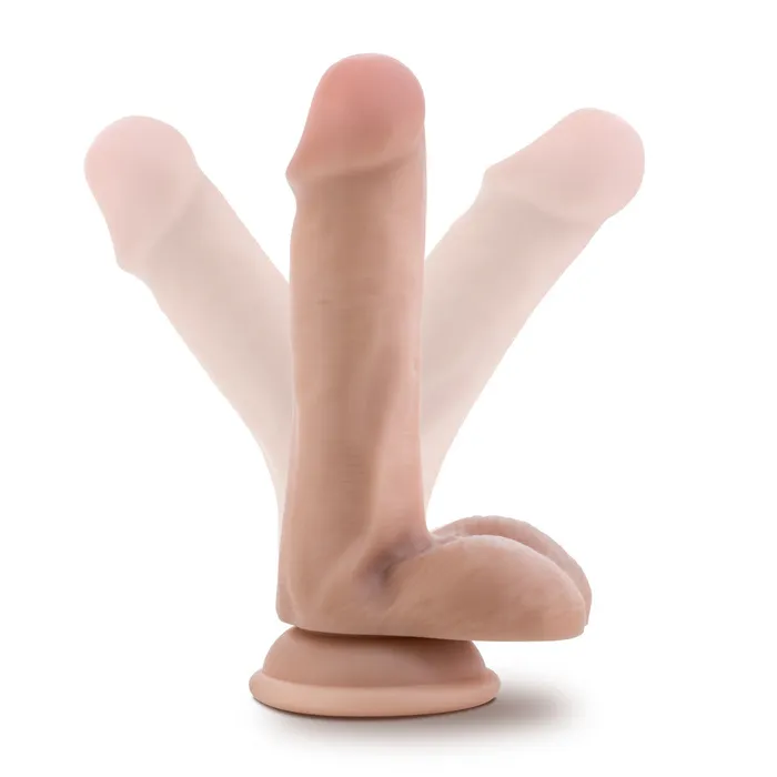 Dildos Blush Dr Skin Plus By Blush Realistic Vanilla 65Inch Long Soft Yet Erect Posable Dildo With Balls Suction Cup Base