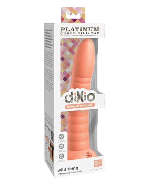 Dildos Pipedream Products Dillio Platinum 7 inches Wild Thing Peach Orange Silicone Dildo