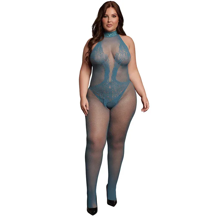 Le Dsir Blue Combo Lace Bodystocking XL Shots Toys Vibrators
