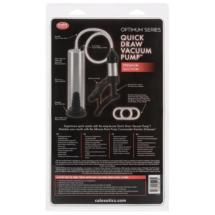 Optimum Series Quick Draw Vacuum PumpClear CAL EXOTICS Male Sex Toys