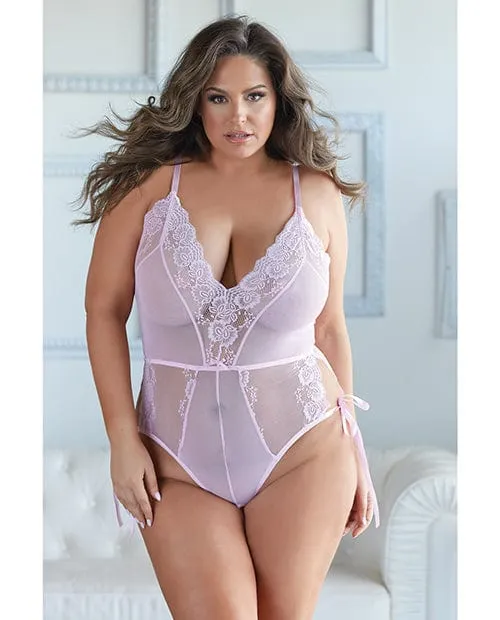 Allure Belle Lace Mesh Tie Up Romper Allure Lingerie Couples