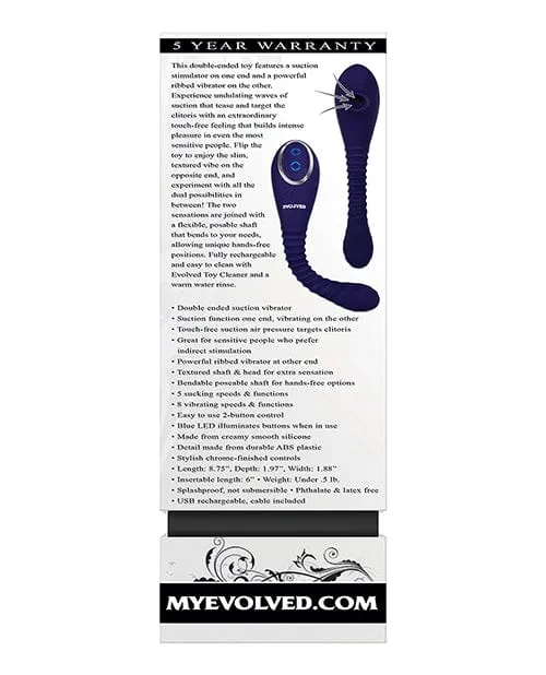 Evolved Novelties Vibrators Evolved Bendable Sucker Purple Evolved Novelties Vibrators Evolved Bendable Sucker Purple