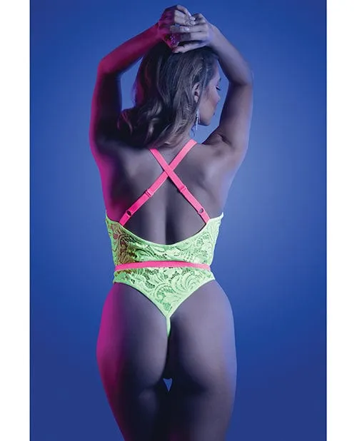 Fantasy Lingerie Dildos Glow Spotlight Teddy Neon Chartreuse Fantasy Lingerie Dildos Glow Spotlight Teddy Neon Chartreuse