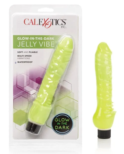 Female Sex Toys Glowinthedark 7 Jelly Penis Vibe CalExotics