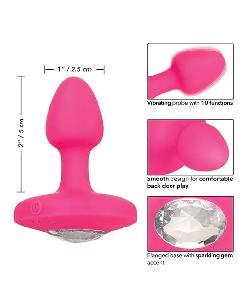 Male Sex Toys CalExotics Cheeky Gems Small Rechargeable Vibrating Probe Pink