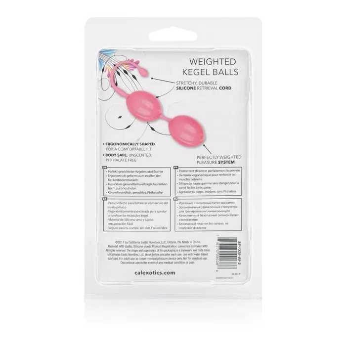 Weighted Kegel Balls Pink CalExotics Female Sex Toys Weighted Kegel Balls Pink CalExotics Female Sex Toys