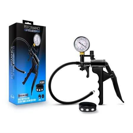 Blush Performance Gauge Pump Pistol with Silicone Tubing Silicone Cock Strap Black Blush Female Sex Toys Blush Performance Gauge Pump Pistol with Silicone Tubing Silicone Cock Strap Black Blush Female Sex Toys