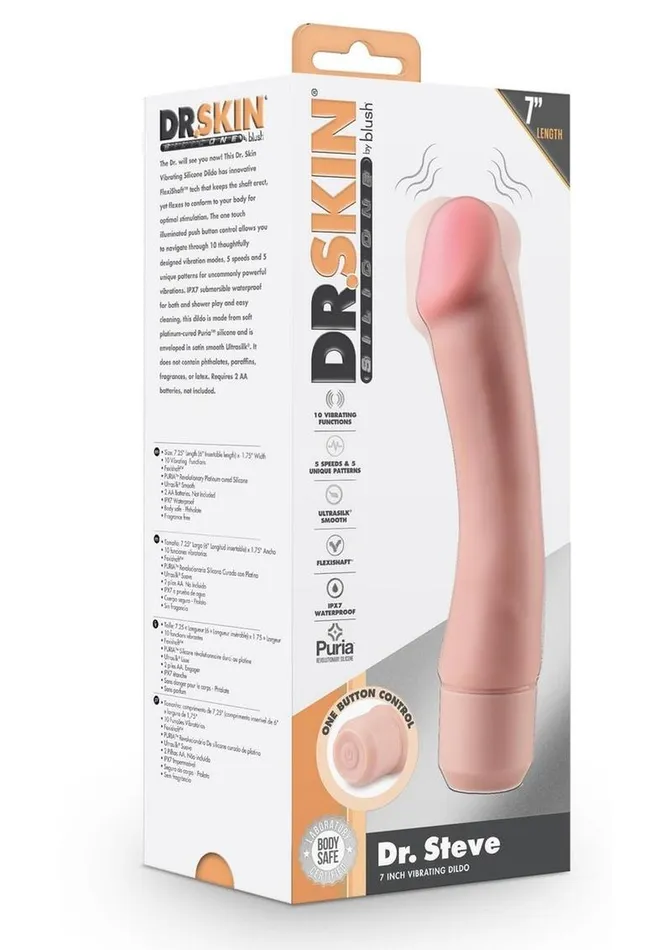 Dr Skin Silicone Dr Steve Vibrating Dildo Dr Skin Female Sex Toys