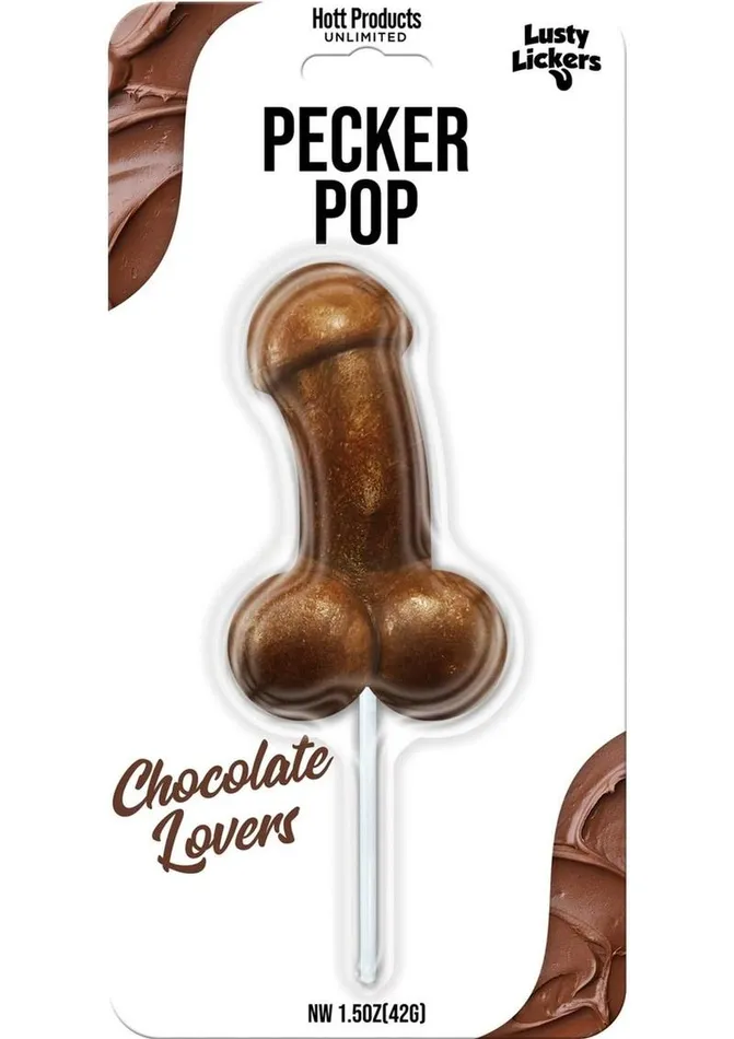 Hott Products Lusty Lickers Pecker Pop Chocolate Lovers Lollipop Vibrators