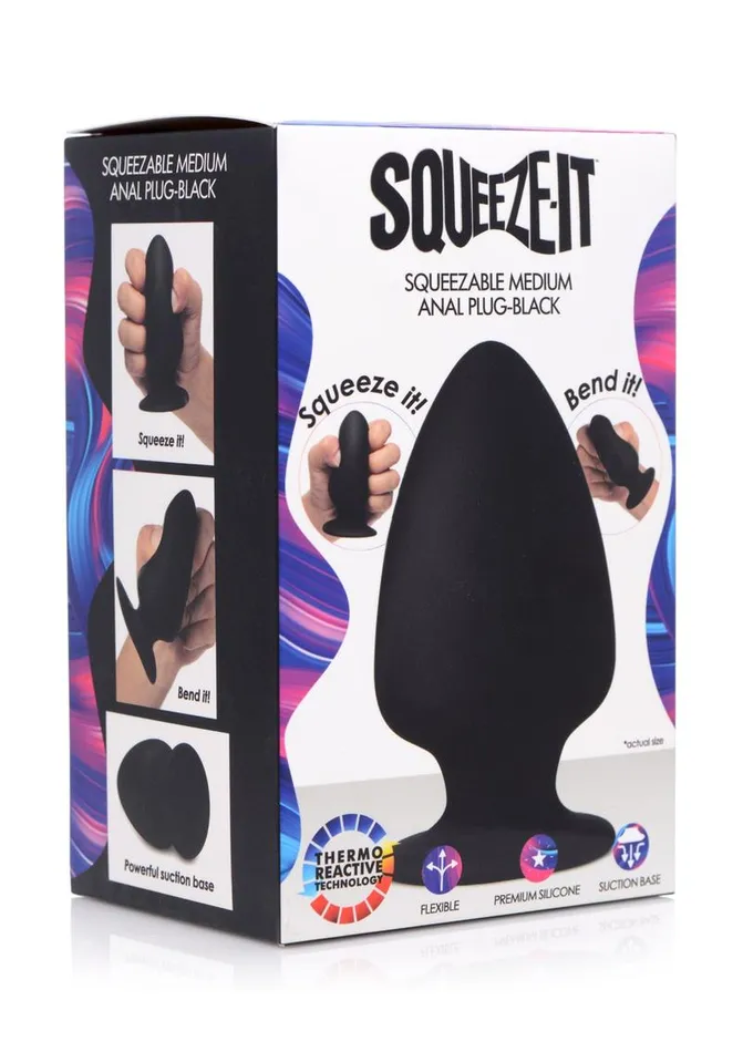 Male Sex Toys SQUEEZEIT SqueezeIt Squeezable Silicone Anal Plug