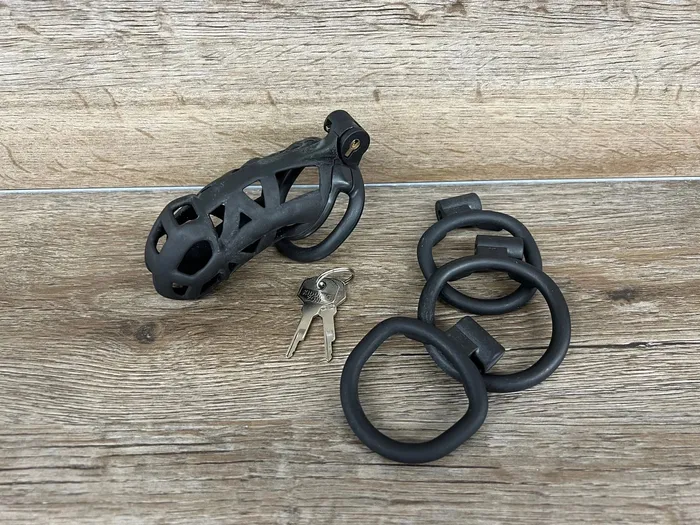 Ballisticmetal The Black Cobra Chastity Cock Cage CBT Cuckold CBT Cock Ball BDSM Chastity Cage Belt 3D Printed Male Sex Toys