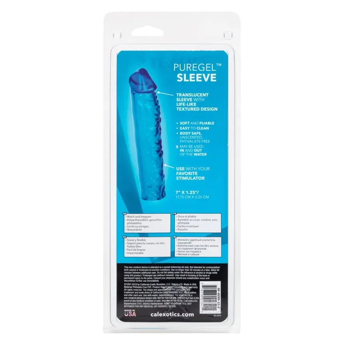 CalExotics Puregel Sleeve Teal Male Sex Toys CalExotics Puregel Sleeve Teal Male Sex Toys