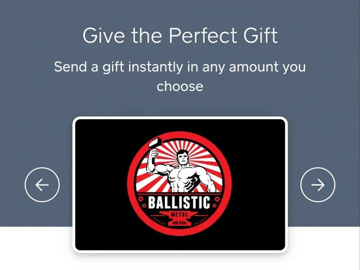 Couples Ballistic Metal Gift Card 150 Ballisticmetal