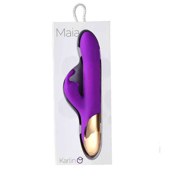 Maia Toys Vibrators Karlin USB Rechargeable 10Function Rabbit Vibrator Purple