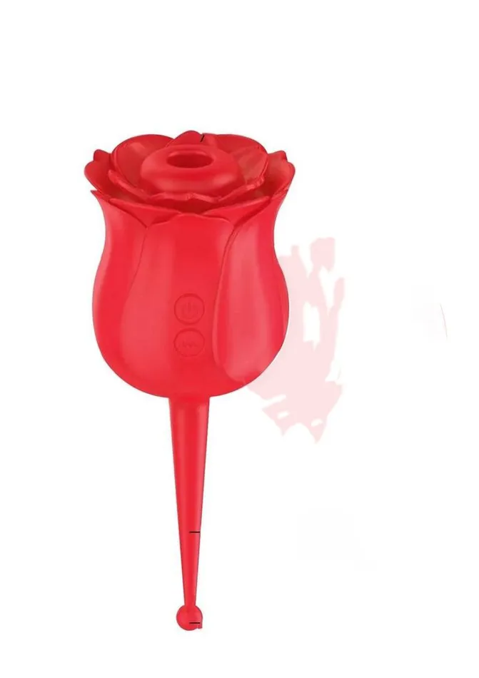 Vibrators Icon Brands Wild Rose Le Point Suctionstim Red Vibrators Icon Brands Wild Rose Le Point Suctionstim Red