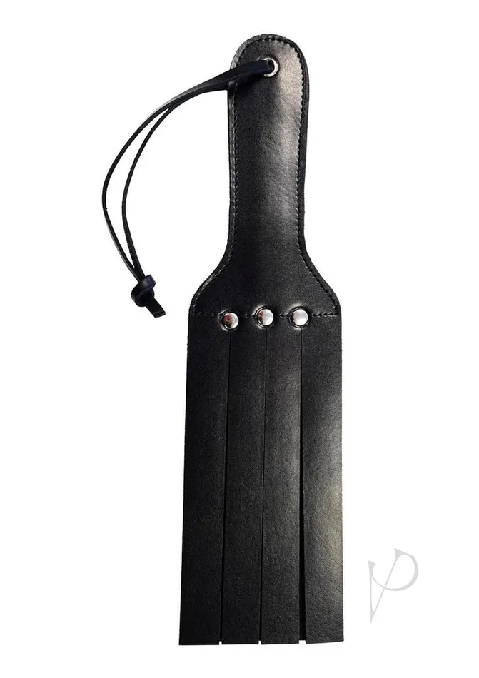 4 Strap Leather Paddle Black Rouge Anal