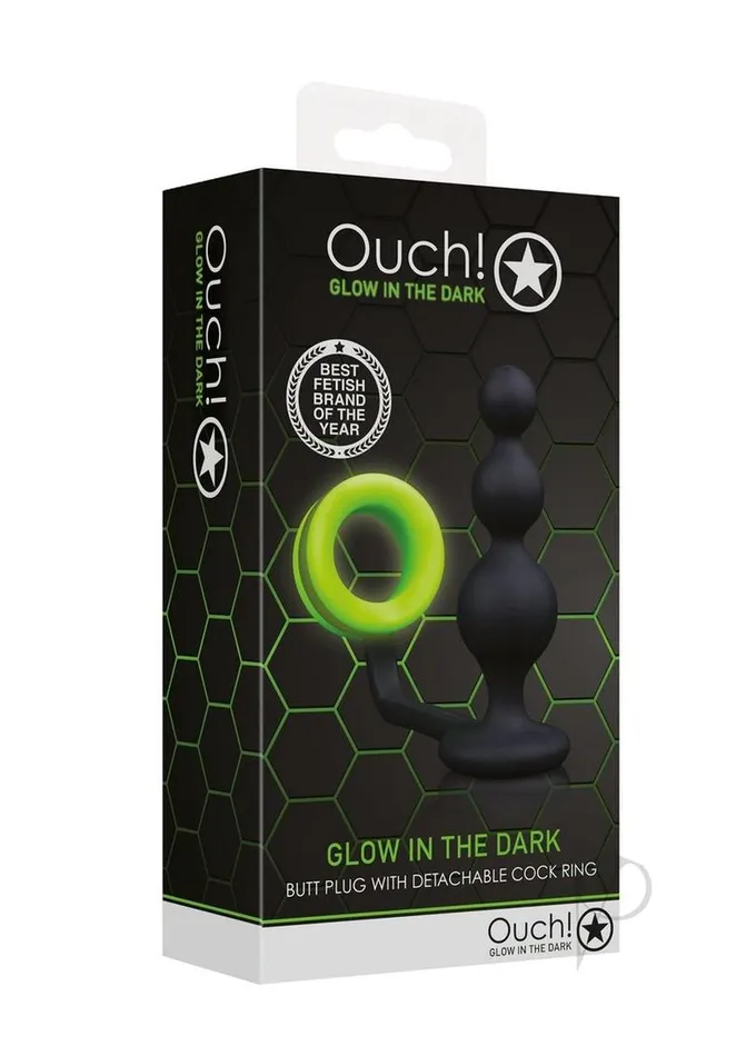 Anal Ouch Ouch Beads Butt Plug Cockring Gitd Anal Ouch Ouch Beads Butt Plug Cockring Gitd