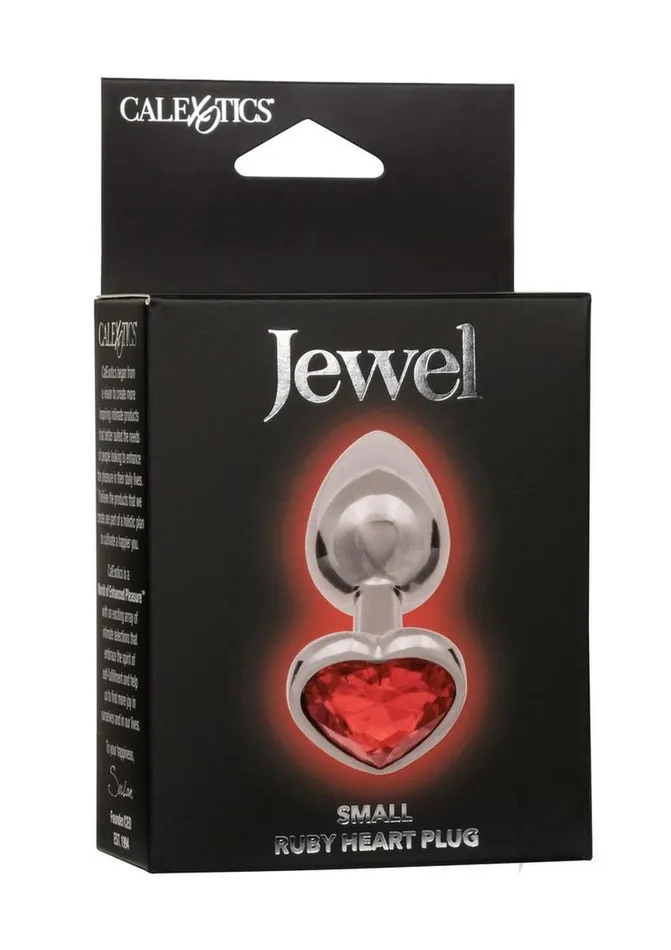 California Exotic Novelties Llc Anal Jewel Small Ruby Heart Plug Red