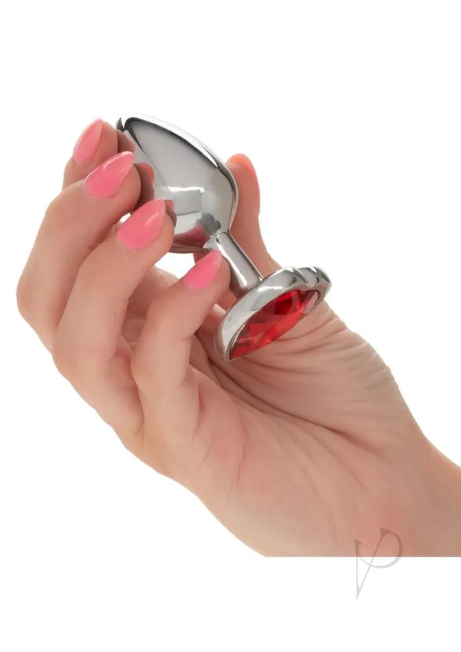 California Exotic Novelties Llc Anal Jewel Small Ruby Heart Plug Red