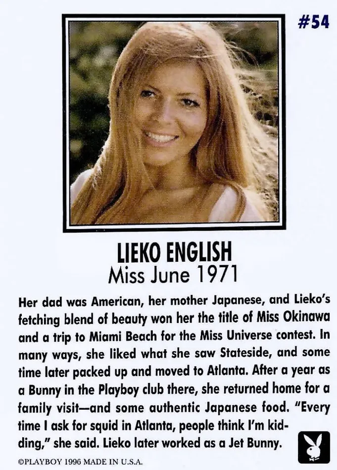 Couples Playboy June Edition 54 Lieko English Greenthunderbirds Cards
