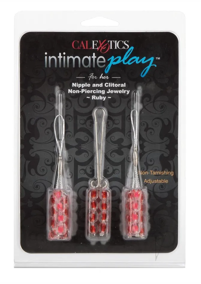 Female Sex Toys Intimate Play Nipple and Clitoral Ruby Body Jewelry