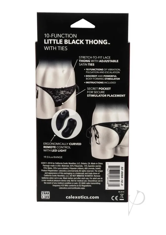 Female Sex Toys Pleasure Panties Remote Control Black Thong With Ties