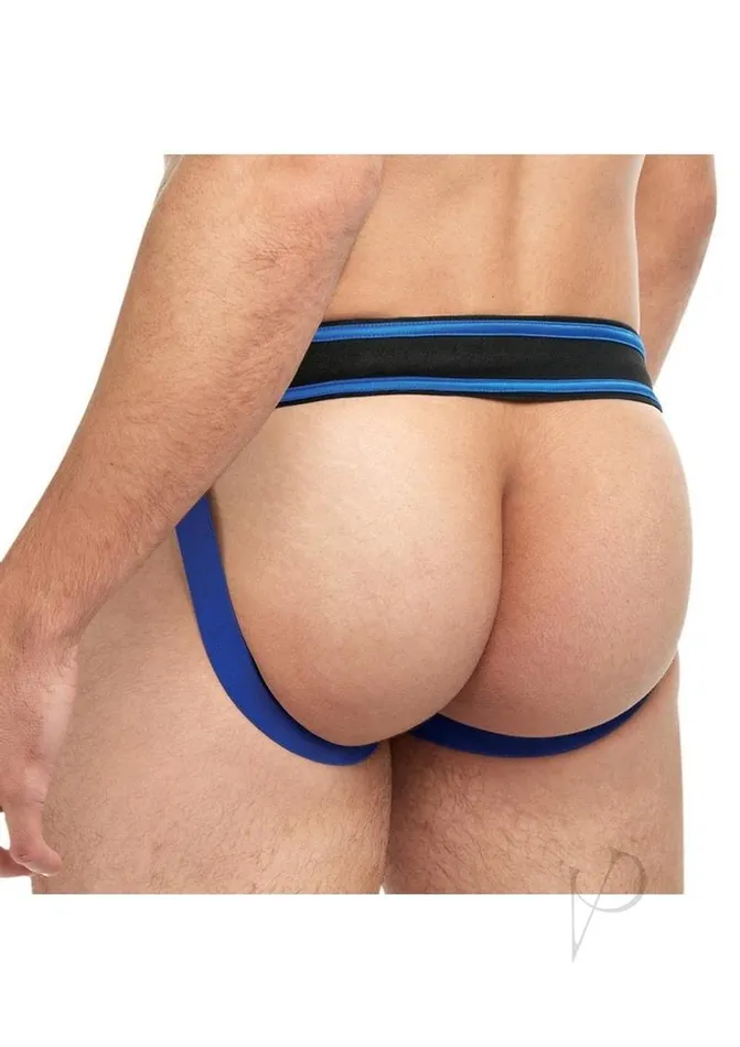 Goal Line Goal Line Lace Up Jockstrap Lxl Blu Male Sex Toys