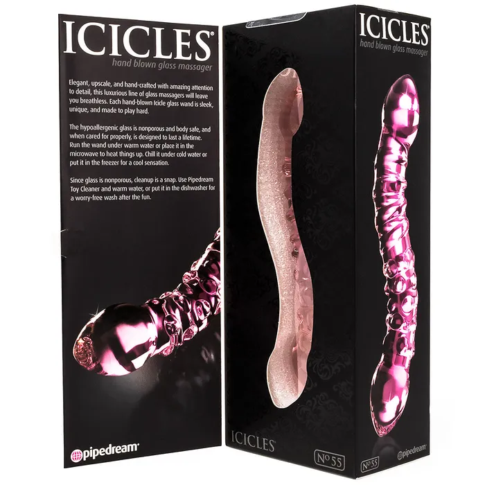Icicles No 55 GSpot Curved Glass Dildo Pipedream Dildos