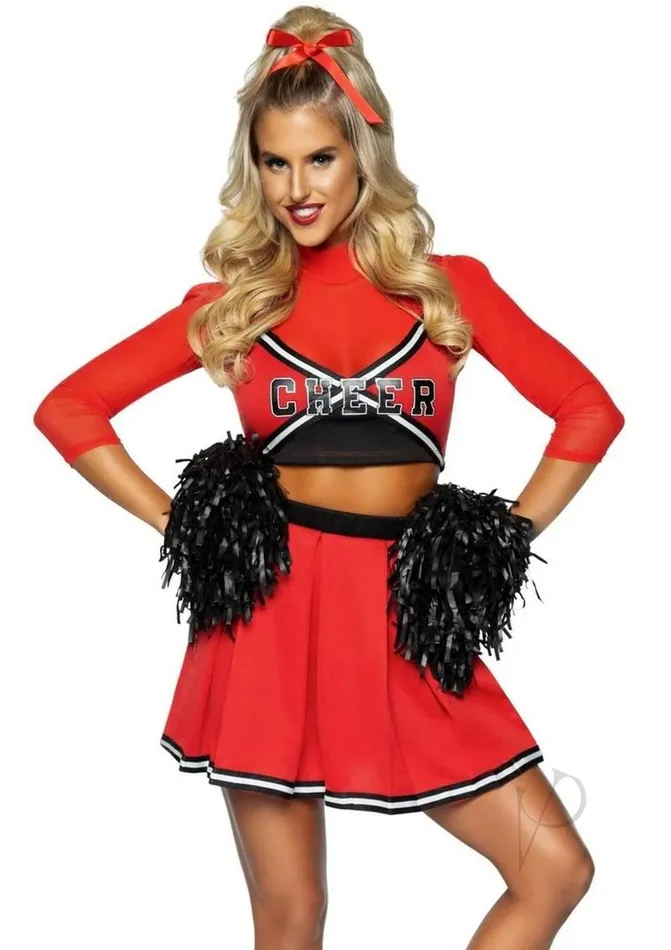 Leg Avenue Anal Varsity Babe 3pc Set Xs Red
