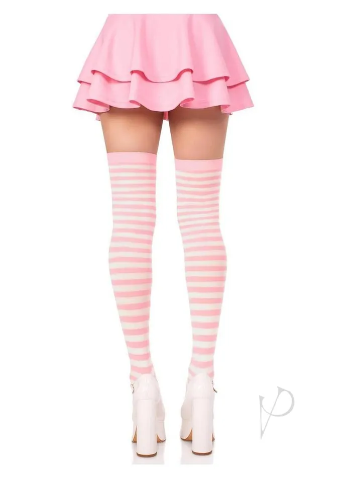 Leg Avenue Vibrators Nylon Stocking W Stripe Whitelpi Os