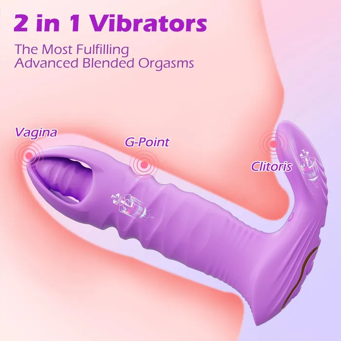 Oronova Female Sex Toys APPControlled 2in1 Thrusting Vibrator for GSpot Clitoral Bliss