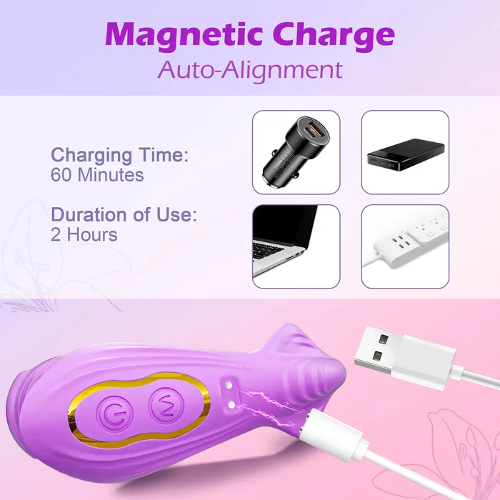 Oronova Female Sex Toys APPControlled 2in1 Thrusting Vibrator for GSpot Clitoral Bliss