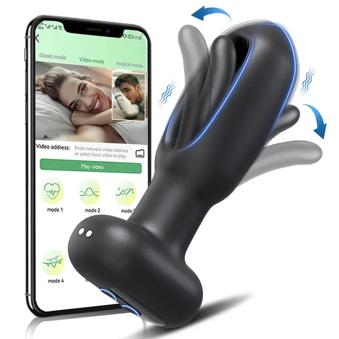 Anal Licking Patting Butt Plug APP Control Prostate Massager Anal Vibrator Romulus