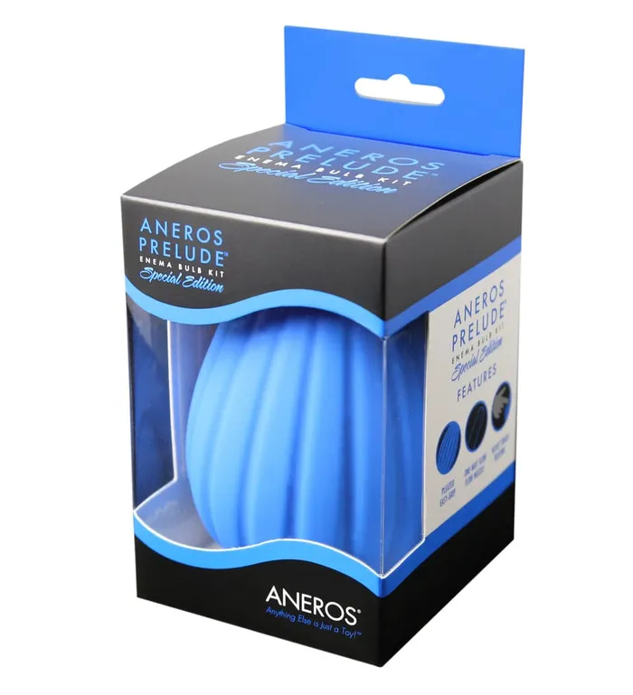 Aneros Anal Aneros Prelude Enema Bulb Kit Blue Limited Edition