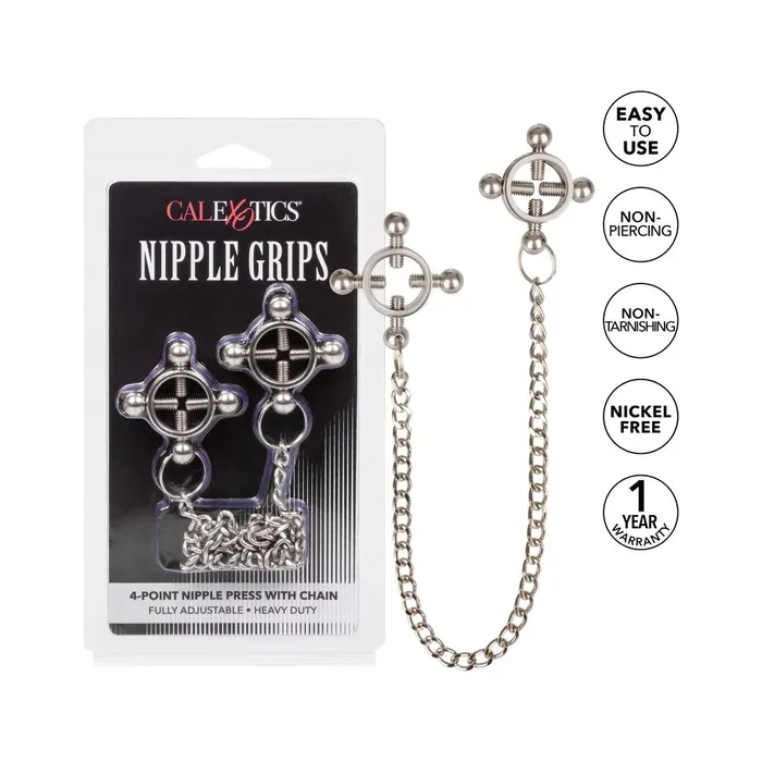 Nipple Clitoral Toys Calexotics Nipple Grips 4 Point wChain Nipple Clitoral Toys Calexotics Nipple Grips 4 Point wChain