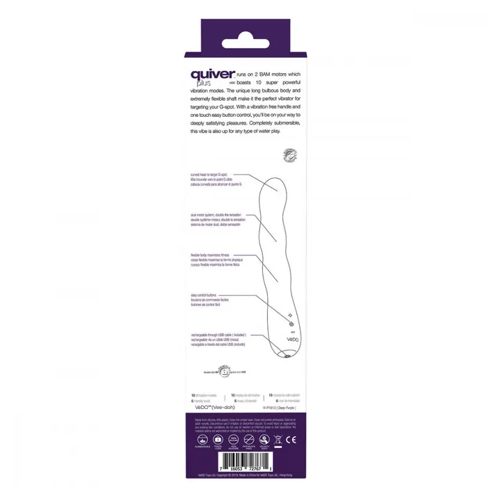 VeDO Vibrators Quiver PLUS Purple Rechargeable