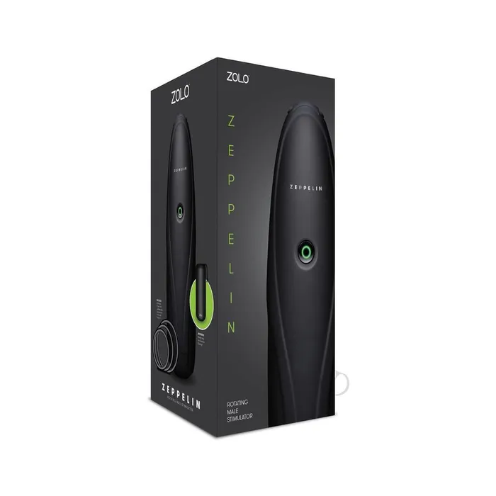 Zolo Zeppelin Rotating Simulator Masturbator With Bullet Black Zolo Male Sex Toys