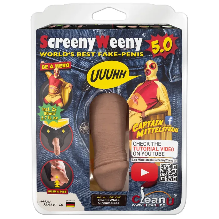 Australian Lifestyle Products Male Sex Toys Screeny Weeny 50 Fake Silicone Penis Fake Urine Kit