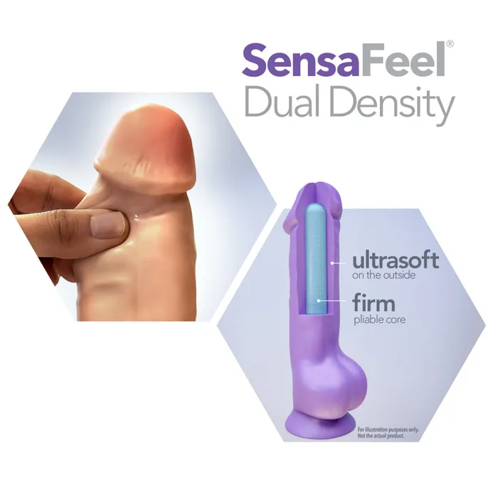 Blush Female Sex Toys Au Naturel 95 DualDensity Magnum Dong Dildo With Suction Cup