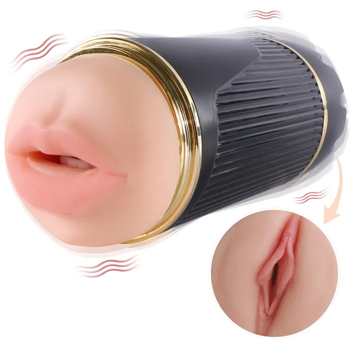 Crazy Bull Male Sex Toys Kay Cup Vibrating DoubledSided Pussy Mouth Masturbator Crazy Bull Male Sex Toys Kay Cup Vibrating DoubledSided Pussy Mouth Masturbator