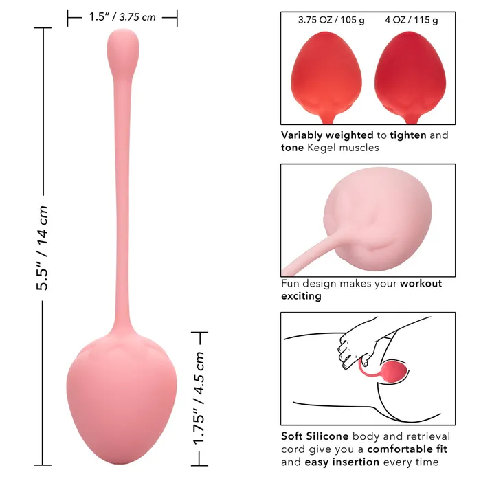 Female Sex Toys Kegel Training Set Strawberry California Exotics