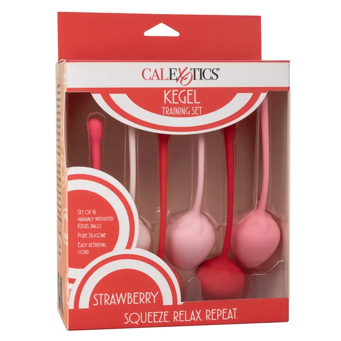 Female Sex Toys Kegel Training Set Strawberry California Exotics