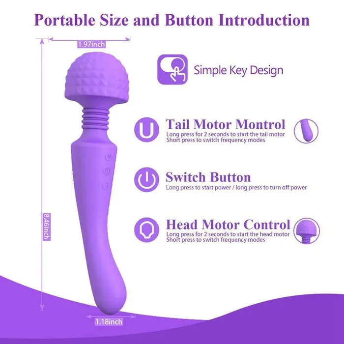 Female Sex Toys Xinghaoya Double Heads Vibrating Wand Massager