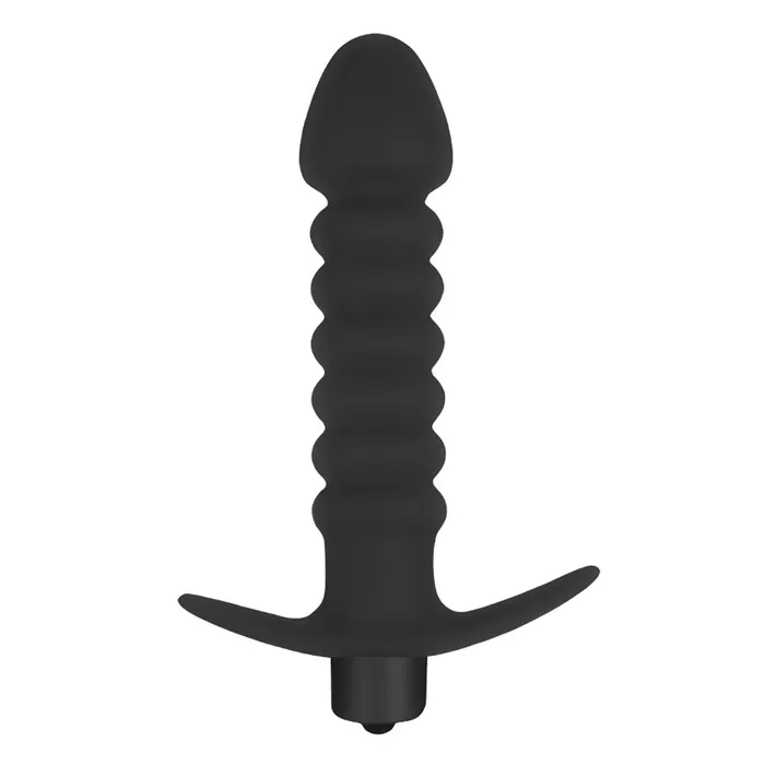 Leto Male Sex Toys Leto Jett 10Mode Vibrating Ribbed Silicone Anal Plug